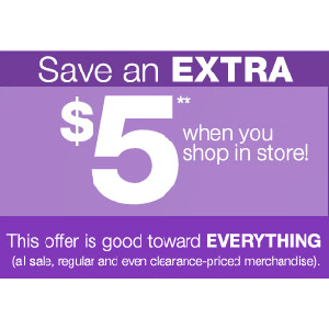 Kohl's 5 Off In Store Coupon